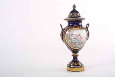 Bronze Mounted S vres Porcelain Covered Urn