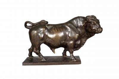 Bronze Of A Standing Bull