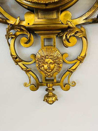 Bronze Sconce Wall or Cartel Clock Lerolle Freres Paris Rare Unusual