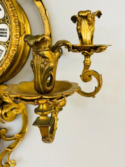 Bronze Sconce Wall or Cartel Clock Lerolle Freres Paris Rare Unusual