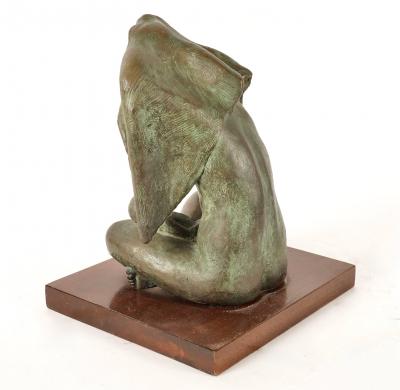 Bronze Sculpture of Mother and Child Jose Kuri Brena Mexican 1914 2004 