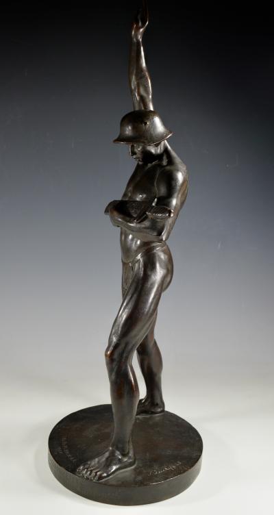 Bronze Sculpture of a Soldiers Pledge of Allegiance Social Realism World War 1