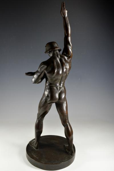 Bronze Sculpture of a Soldiers Pledge of Allegiance Social Realism World War 1