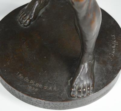 Bronze Sculpture of a Soldiers Pledge of Allegiance Social Realism World War 1