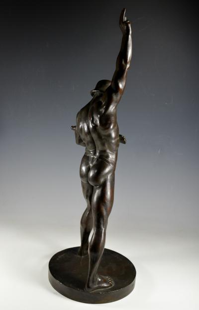 Bronze Sculpture of a Soldiers Pledge of Allegiance Social Realism World War 1