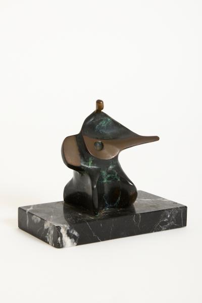 Bronze Sculpture of a Zither player