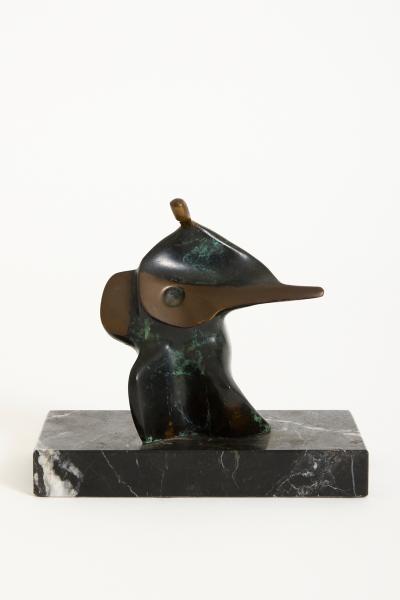 Bronze Sculpture of a Zither player