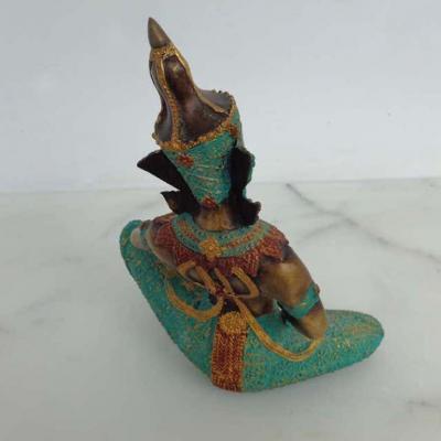 Bronze Thai Sculpture of Musician Playing Drum