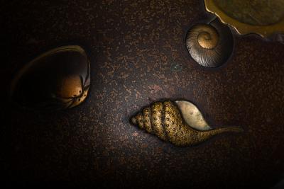 Bronze Vase with Shell Design