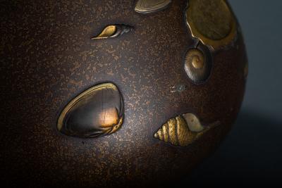Bronze Vase with Shell Design