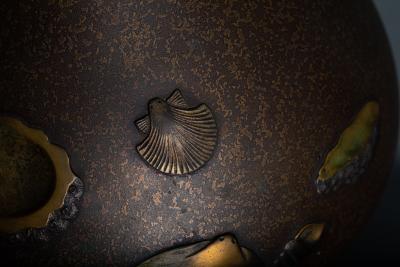 Bronze Vase with Shell Design