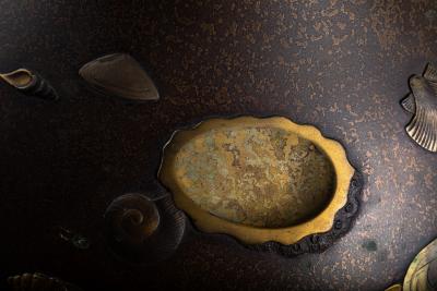 Bronze Vase with Shell Design