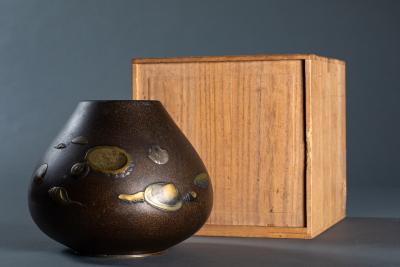 Bronze Vase with Shell Design