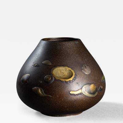 Bronze Vase with Shell Design