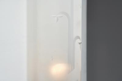 Bronze Wall Lamp with Frosted Glass Shade Europe First Half of the 20th Century