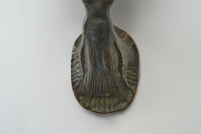 Bronze Wall Lamp with Frosted Glass Shade Europe First Half of the 20th Century