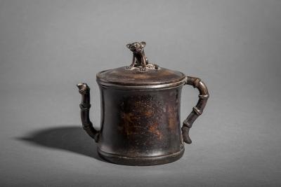 Bronze Water Container with Tiger on Lid