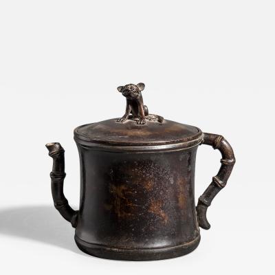 Bronze Water Container with Tiger on Lid