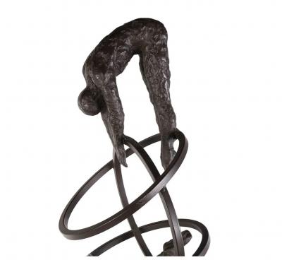 Bronze and Iron Modernist Sculpture