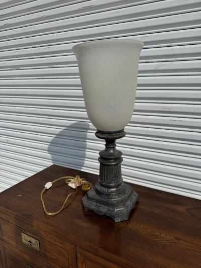 Bronze colored Table Top Torchiere Lamp with Shade