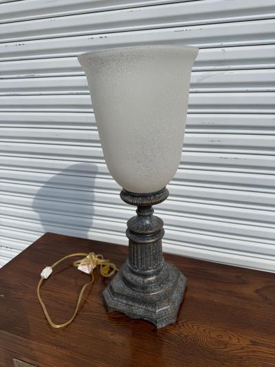 Bronze colored Table Top Torchiere Lamp with Shade