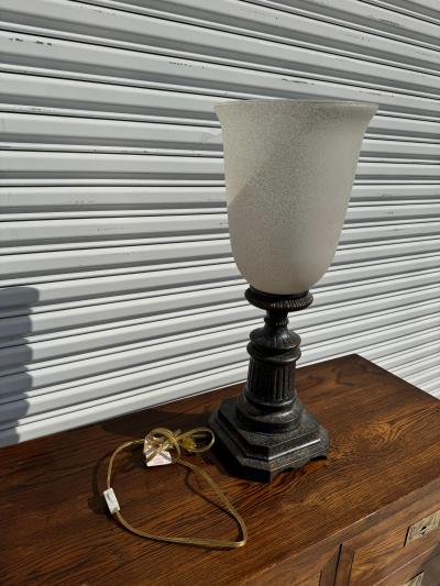 Bronze colored Table Top Torchiere Lamp with Shade