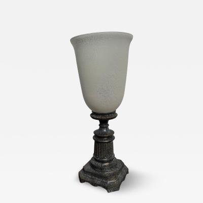 Bronze colored Table Top Torchiere Lamp with Shade