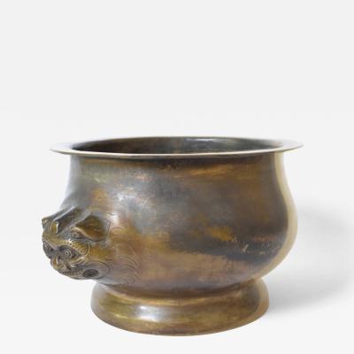 Bronze cup with animals figures handles XIXth c 