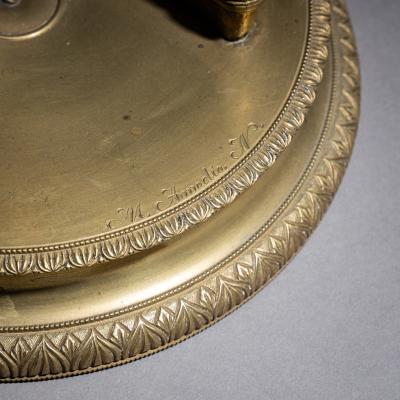 Bronze of Narcissus after the Antique Signed Michele Amodio Naples 19th C