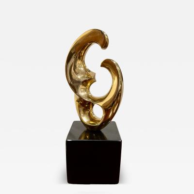 Bronze sculpture by Antonio Keiff Grediaga on a black stone base Canada 1986 