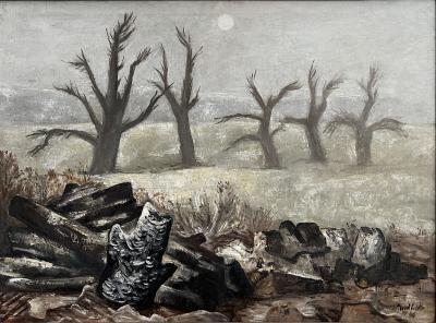 Bror Julius Olsson BJO Nordfeldt B J O Nordfeldt Moon in Mist