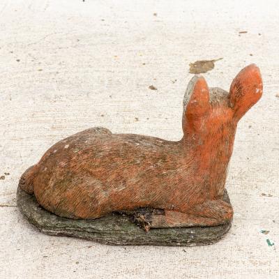 Brown Painted Doe or Deer Garden Ornament