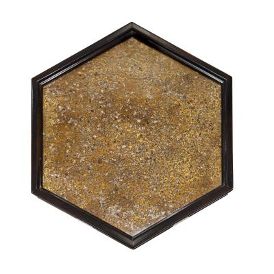 Brown Saltman Brown Saltman Occasional Tables with Gold Copper Resin Tops 1960s Signed 