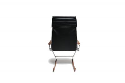 Brown Saltman Gerald McCabe for Brown Saltman Steel and Walnut Mid century Rocking Chair