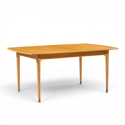Brown Saltman John Keal for Brown Saltman Mid Century Bleached Mahogany Dining Table