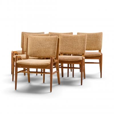 Brown Saltman John Keal for Brown Saltman Midcentury Bleached Mahogany Dining Chair Set of 6