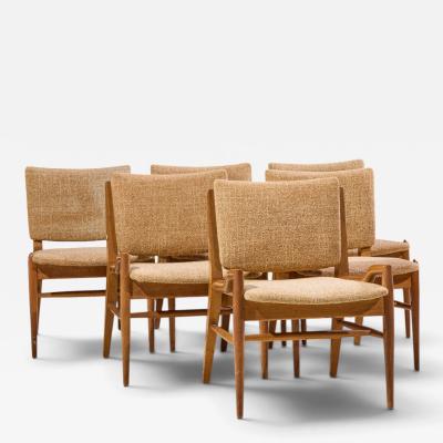 Brown Saltman John Keal for Brown Saltman Midcentury Bleached Mahogany Dining Chair Set of 6
