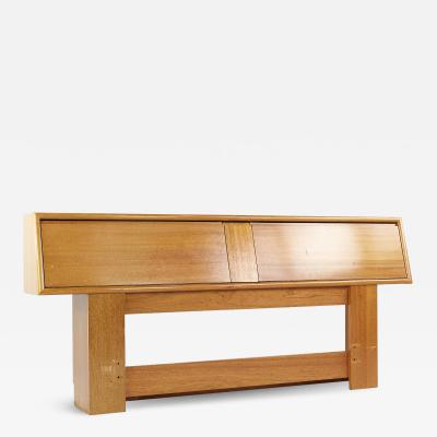 Brown Saltman Mid Century Storage Headboard