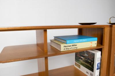 Brown Saltman Pair of Brown Saltman Three Tier Side Table