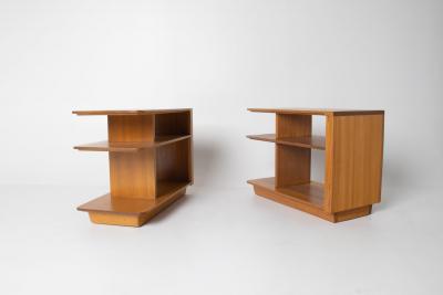 Brown Saltman Pair of Brown Saltman Three Tier Side Table