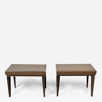 Brown Saltman Pair of Mid Century Modern Paul Frankl Labeled Brown Saltman Side End Tables