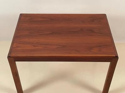 Brown Saltman Pair of Understated Walnut End Tables by Brown Saltman