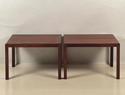 Brown Saltman Pair of Understated Walnut End Tables by Brown Saltman