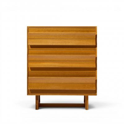 Brown Saltman Paul Laszlo for Brown Saltman Mid Century Bleached Mahogany Highboy Dresser