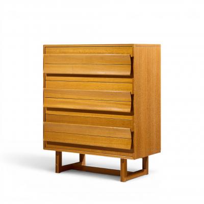 Brown Saltman Paul Laszlo for Brown Saltman Mid Century Bleached Mahogany Highboy Dresser