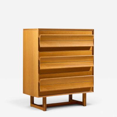 Brown Saltman Paul Laszlo for Brown Saltman Mid Century Bleached Mahogany Highboy Dresser
