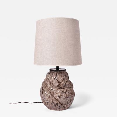 Brown and beige ceramic lamp Helder 