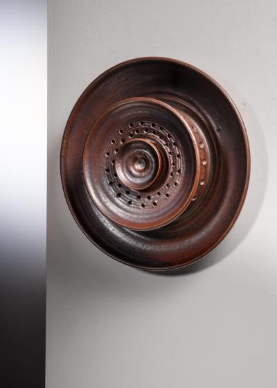 Brown ceramic wall lamp Denmark