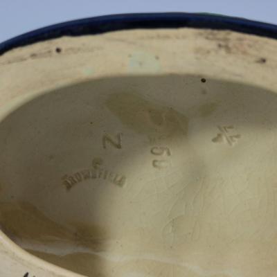 Brownfield Majolica Putti Figural Posy Vase