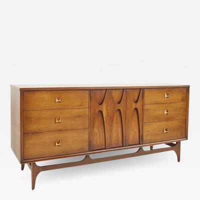 Broyhill Brasilia Mid Century 9 Drawer Lowboy Dresser